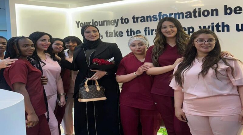 دنيا الخلداوي ترعى افتتاح الفرع الخامس للمركزالمتخصص في التجميل والعلاج الطبيعي